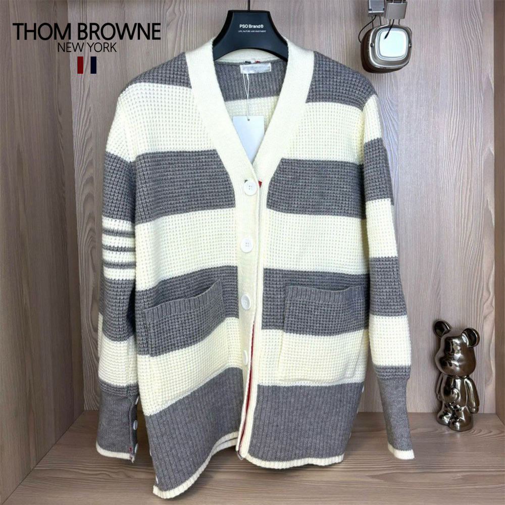 TB 스트라이프 울 가디건