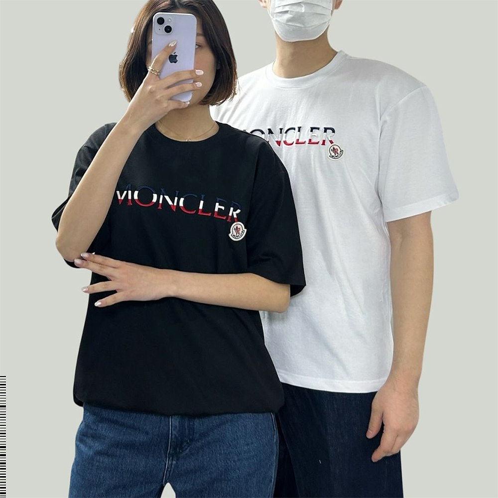 MC 삼색 엠보 자수 와펜 패치 반팔티