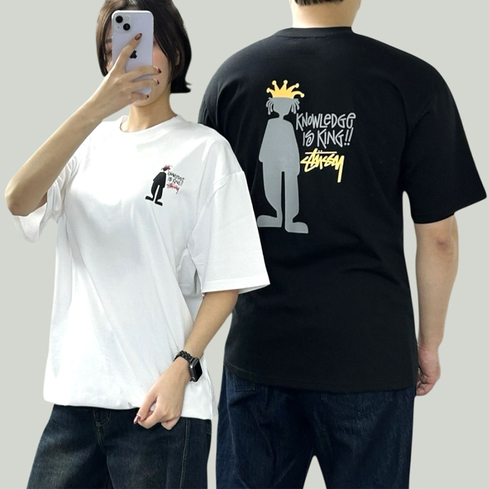 스투시 해외판 노우레드지킹 오버핏 CP 면 반팔