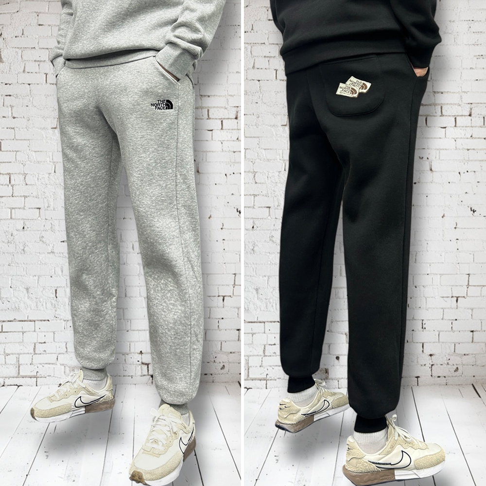 NF 로고 패치 기모 조거팬츠