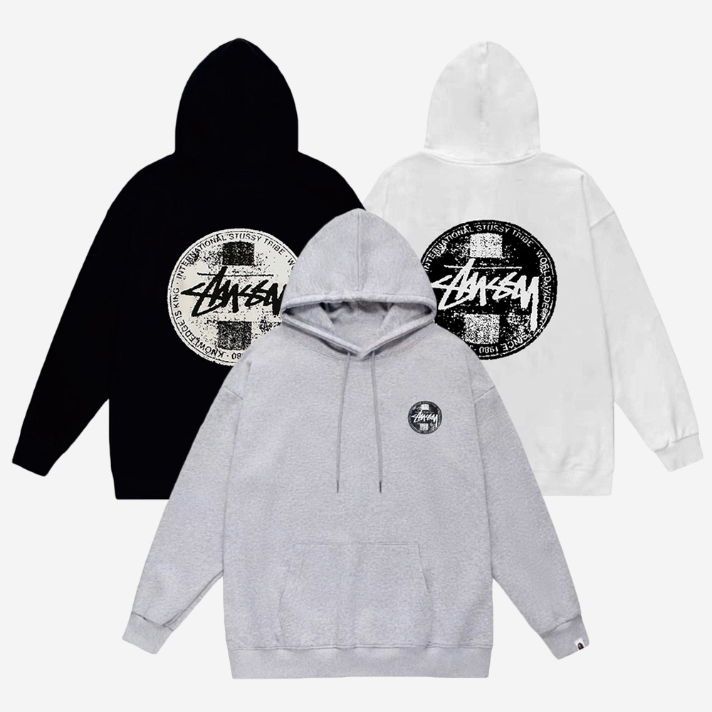 스투시 빈티지 원형로고 후드티