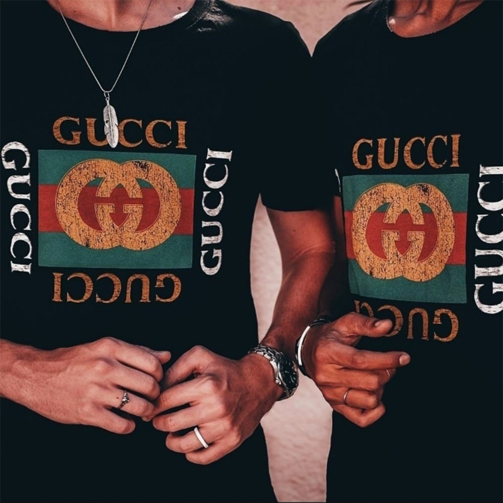 GC 빈티지 사각로고 커플 티셔츠