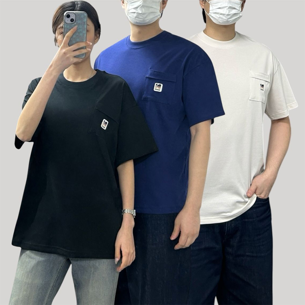코닥 주머니 마크 반팔티