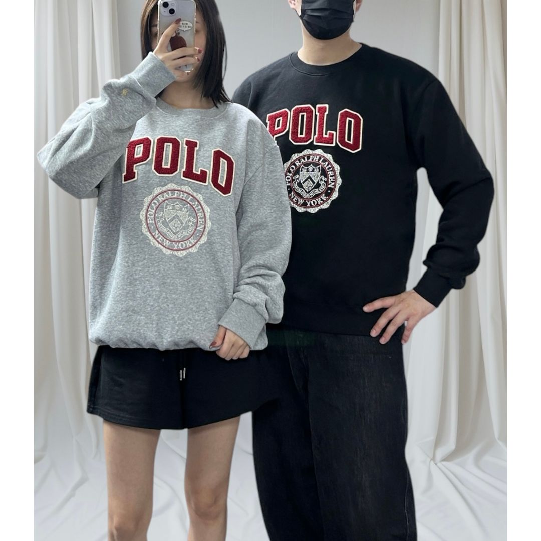 폴로 레터링 맨투맨 (기모)e