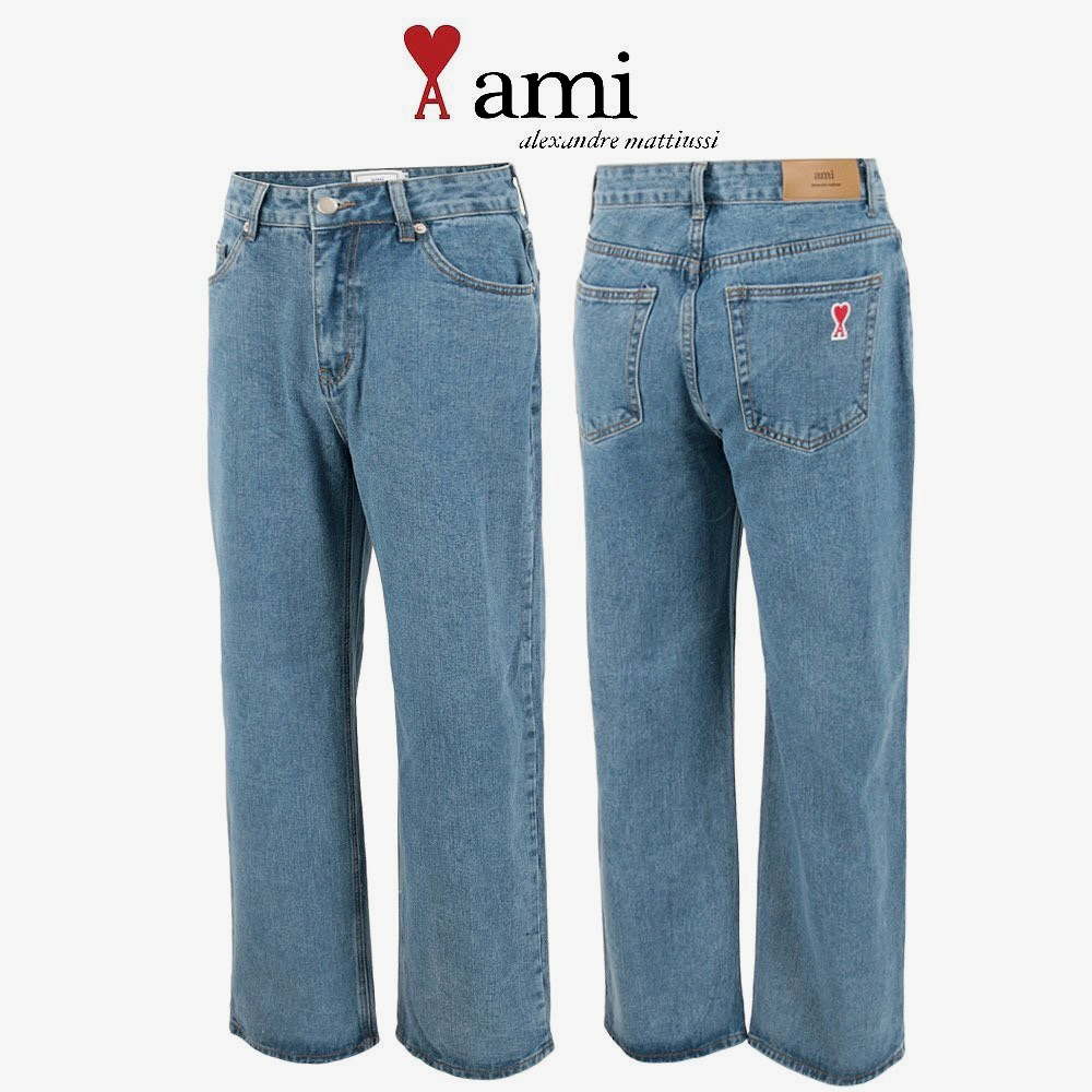 AM 중청 와이드 데님 팬츠